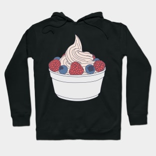 Frozen Yogurt - Berry Topped Vanilla Fro Yo Hoodie